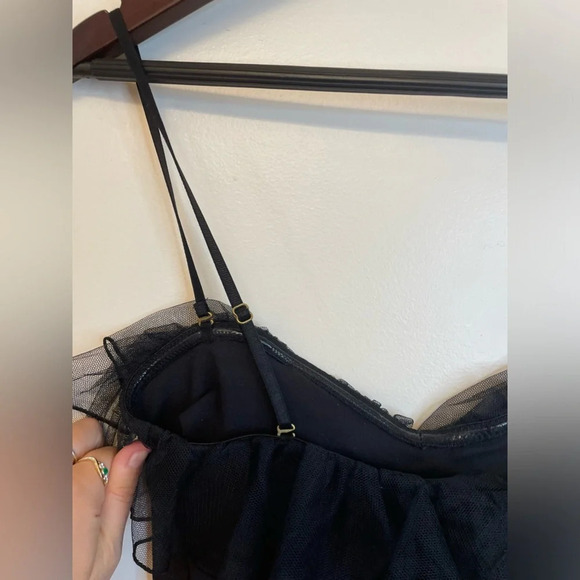 NEW Free People|| Ruffle Black Body Suit - Picture 5 of 10